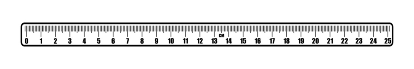 Ruler scale measure. Vector icon length measurement scale chart. Centimeter illustration. Centimetre sign.