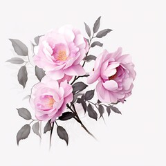 bouquet of pink roses Generate AI