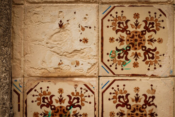 Textura azulejo português cores neutras