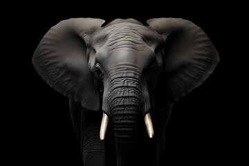 Fototapeta na wymiar Elephant, Professional photo, national geographic style, background, minimalistic 