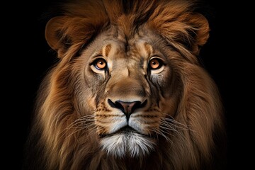 Lion, Professional photo, national geographic style, background, minimalistic 