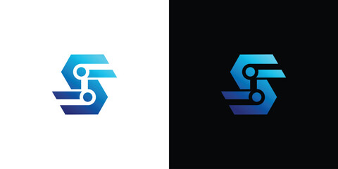 Modern and sophistacated letter S initials logo design