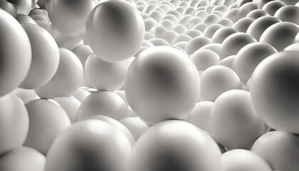 Abstract geometric modern white background, ball and sphere shape, 3d rendering.