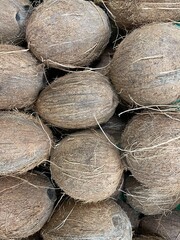  ripe coconuts background