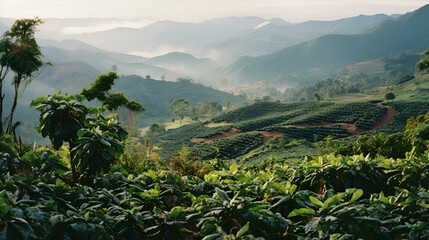 coffee field landscape