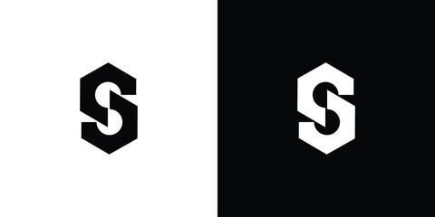 Modern and unique letter S initials logo design - obrazy, fototapety, plakaty