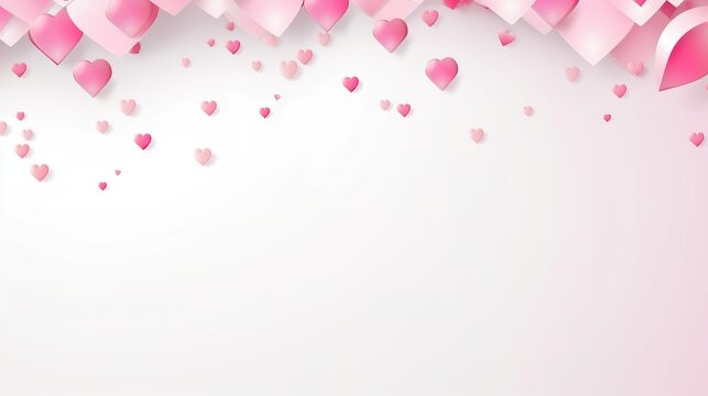 valentine , background love heart Illustration Valentine.pink.Generative AI