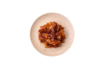 Delicious crispy potato chips with salt and spices