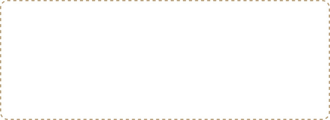 Long rectangle dash line frame, minimal style border ,png isolated on transparent background.