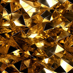 Opulent Golden Triangle Mosaic

