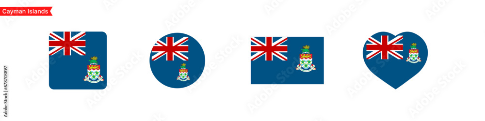 Aufkleber national flag of cayman islands. isolated flag symbols for language selection. cayman islands flag i