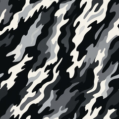 Contrasting Black and Beige Abstract Wave Pattern

