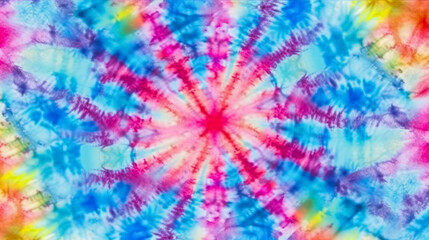 Tie dye shibori psychedelic 60s, 70s pattern. Watercolour vivid abstract texture. Tie Dye colourful background. Hand drawn ornamental. Print for textile, fabric, wallpaper, wrapping paper