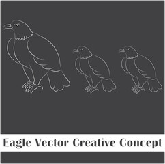 Eagle Vector Creative Concept: Majestic Soar in Artistic Form 