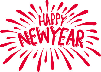 New year font design graphic 2024