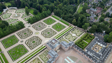 Symphony of Elegance: Palatial Splendor with Fountain and Tranquil Gardens. Het Loo. 