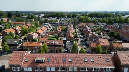 Dutch Neighborhood: Traditional Holland Houses, Terrace Homes, and Apartments Side by Side