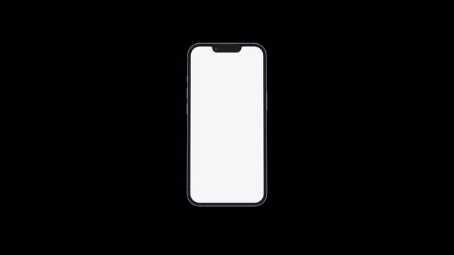 Creative animated smartphone mockup. Template on transparent background. Alpha channel. Video suitable for app or website promotion.