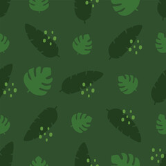 Jungle and tropics seamless pattern