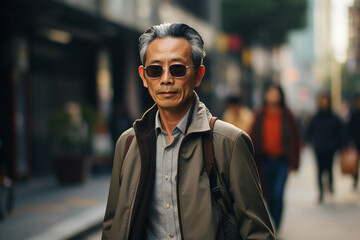 Fototapeta premium Generative AI picture image of attractive confident young businessman model appearance