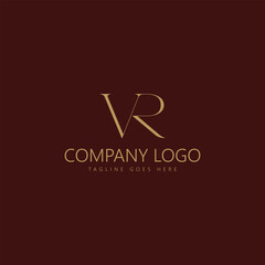 Letter R Logo with Simple and Elegant Color