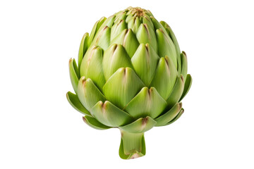 Obraz premium a Fresh artichoke on white transparent background