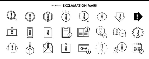 ビックリマークのアイコンセット