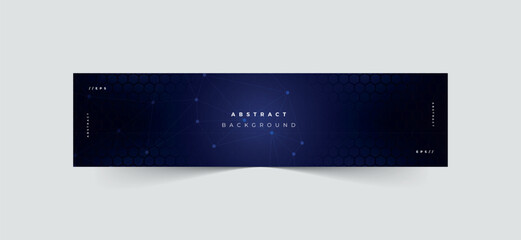 LinkedIn blue banner template, abstract linkedin banner template