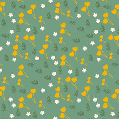 Vector seamless background. leaf pattern Seamless pattern hand-drawn with tropical leaves. floral seamless pattern with leaves The geometric pattern