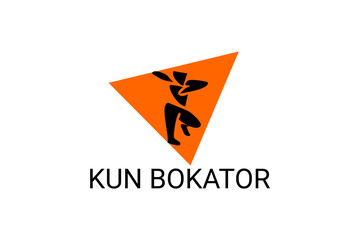 Traditional martial art from Cambodia "kun bokator".  sport vector line icon. sportman, fighting stance with bamboo shield. sport pictogram illustration.