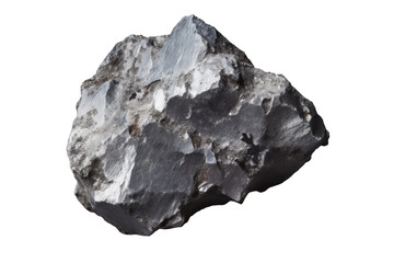 Rhenium Ore on white transparent background