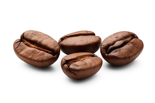 Coffee beans . Cut out on transparent