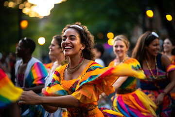 Fototapeta premium Unity in Diversity: A Multicultural Community Gathering