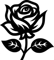 Rose - High Quality Vector Logo - Vector illustration ideal for T-shirt graphic