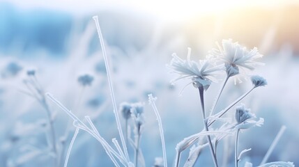 blurry garden background winter landscape