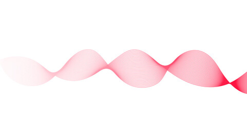 Abstract red colorful wave element for design.Stylized line art background.Beautiful multi-colored super vector waves of different shapes gradient flowing wave lines. Futuristic technology concept.