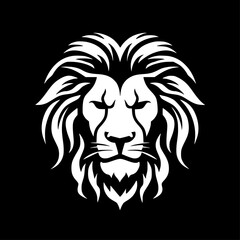 Lion | Black and White Vector illustration