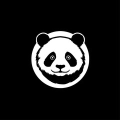 Obraz premium Panda | Black and White Vector illustration