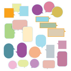 set of colored plated speech paper bannerseps