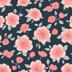 beautiful floral flower seamless pattern background for premium product ai generated