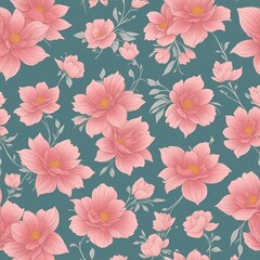 beautiful floral flower seamless pattern background for premium product ai generated