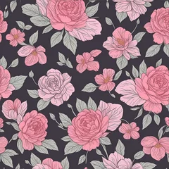 Foto op Plexiglas beautiful floral flower seamless pattern background for premium product ai generated © KengVit14