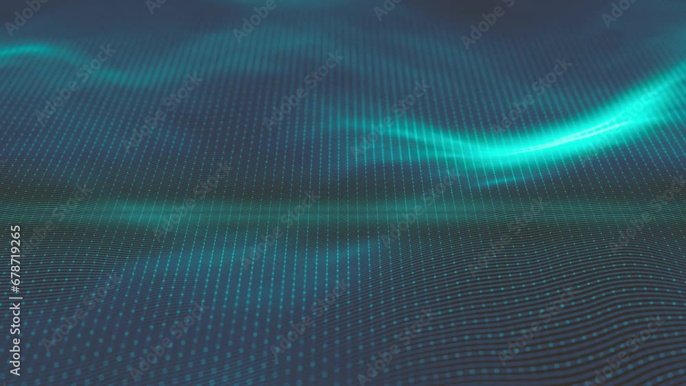 Poster abstract minimal mesh waving background/ 4k animation of an abstract fractal background with mesh su