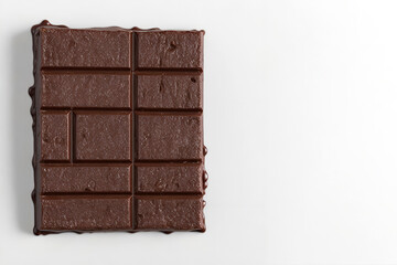 Chocolate bars on a white background.