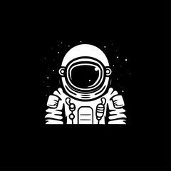 Astronaut | Minimalist and Simple Silhouette - Vector illustration