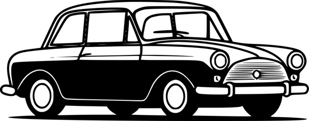 Car - Minimalist and Flat Logo - Vector illustration