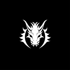 Dragon | Minimalist and Simple Silhouette - Vector illustration