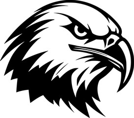 Obraz premium Eagle - Black and White Isolated Icon - Vector illustration