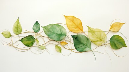 A series of interconnected leaves, representing the harmonious relationship between nature and health.