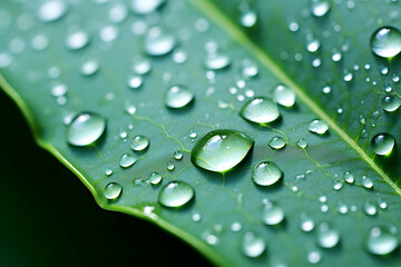 Herbstlicher Zauber: Regentropfen auf bunten Blättern